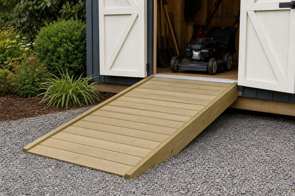 Shed Ramp Plans for Mowers and Garden Equipment