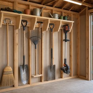 Garden Tool Storage Rack: Wall-Mounted DIY Plan