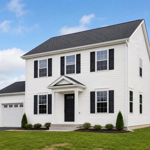 $350,000 Comfort Compact Colonial Family Home: 1,890-Sq.-Ft. Four-Bedroom Plan