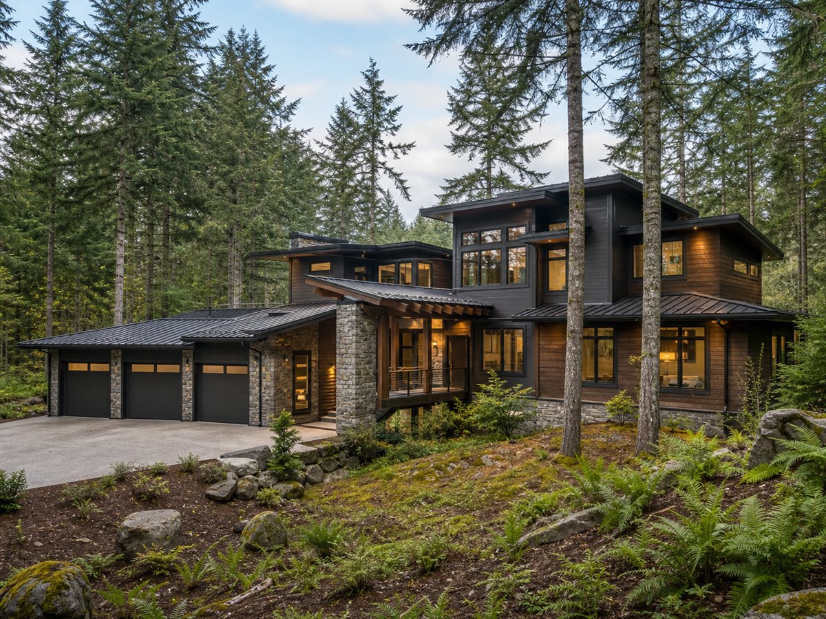 Cascade House 3280, a conceptual 3280-square-foot Pacific Northwest custom home with a $700,000 construction target
