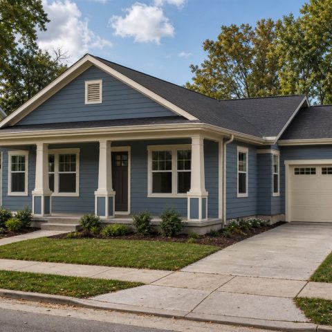 $352,500 Comfort Large Family Bungalow: 1,900-Sq.-Ft. Four-Bedroom Plan