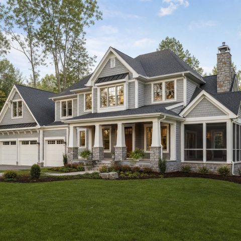$710,000 Executive Lake-House-Inspired Custom Home: 3,320-Sq.-Ft. Four-Bedroom Custom Plan