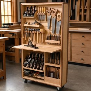 French-Cleat Hand-Tool Wall With Modular Holders