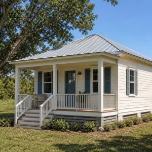 $68,625 Essential Small Lowcountry Cottage: 533-Sq.-Ft. One-Bedroom Plan