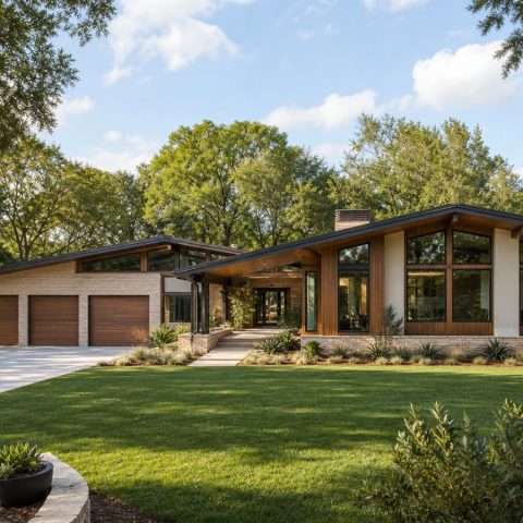 $720,000 Executive Mid-Century Modern Custom Home: 3,360-Sq.-Ft. Four-Bedroom Custom Plan