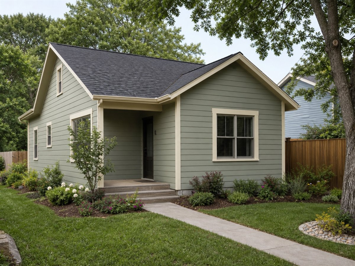 Garden Gate Bungalow 536, a conceptual 536-square-foot garden-edge cottage bungalow with a $70,625 construction target