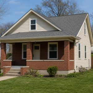 $71,625 Essential Brick-Accent Starter Bungalow: 537-Sq.-Ft. One-Bedroom Plan