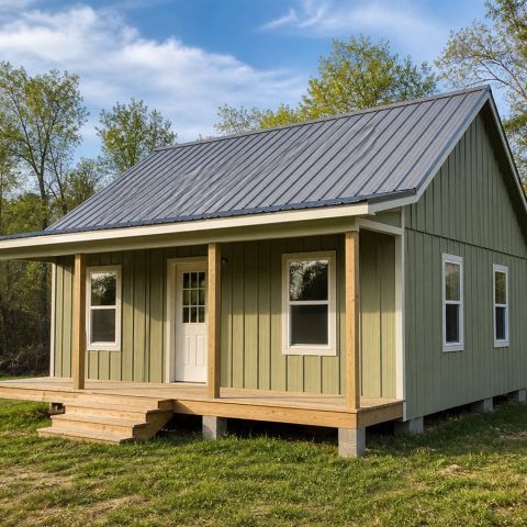 $87,000 Front-Porch Starter Cottage: 650-Sq.-Ft. Plan
