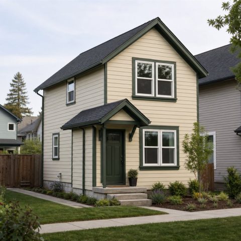 $75,625 Essential Alley-Oriented Small Home: 572-Sq.-Ft. One-Bedroom Plan