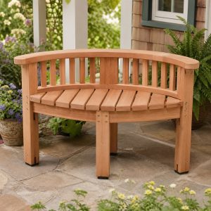 Backyard Storytelling Bench With a Semicircular Seat