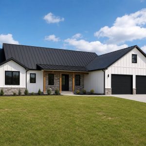 $380,000 Flexible Modern Farmhouse Family Home: 2,010-Sq.-Ft. Four-Bedroom Plan