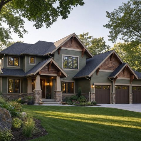 $765,000 Estate Custom Craftsman Home: 3,540-Sq.-Ft. Five-Bedroom Custom Plan