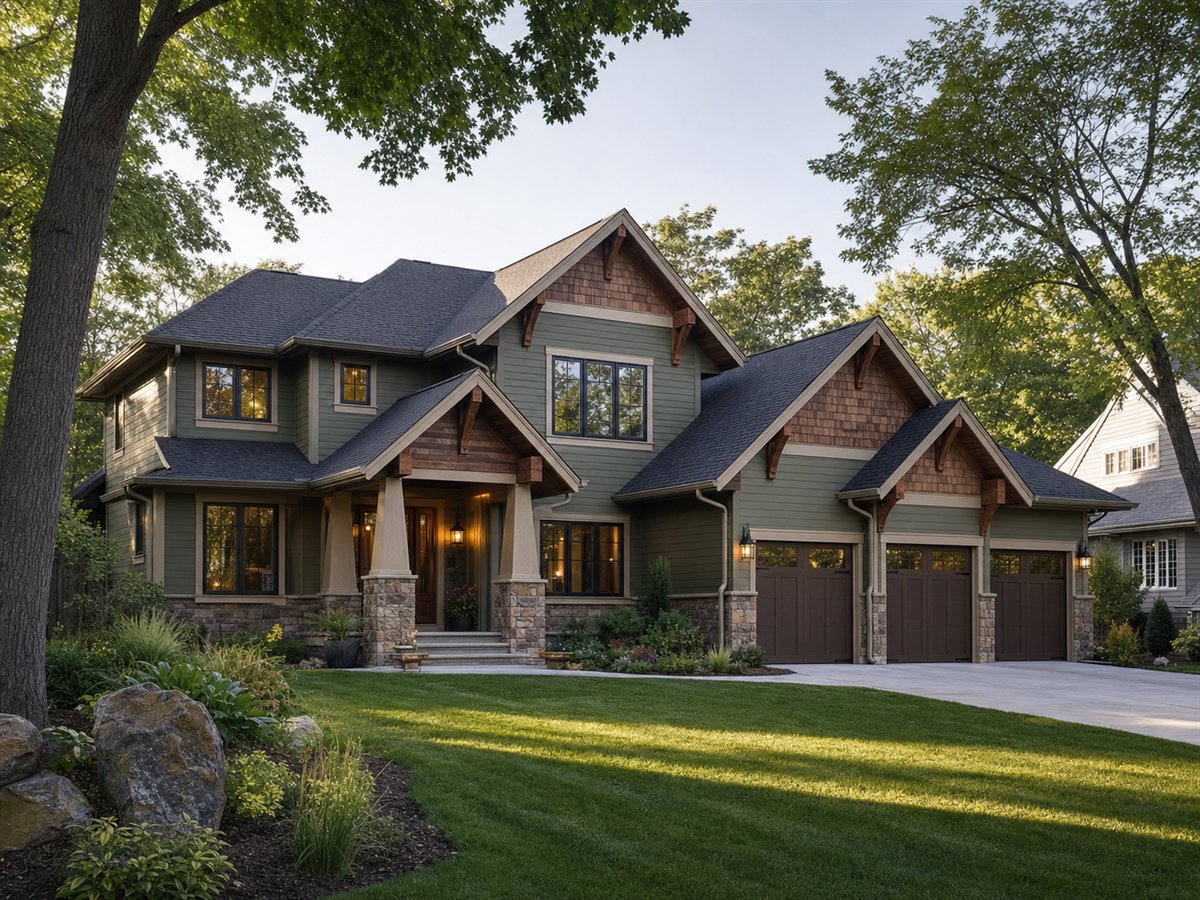 Timbercrest Craftsman 3540, a conceptual 3540-square-foot custom Craftsman home with a $765,000 construction target