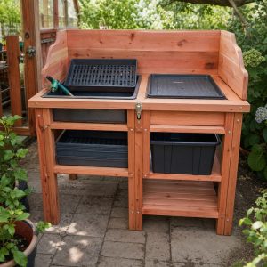 Nursery Flat Washing Stand With a Splash Guard