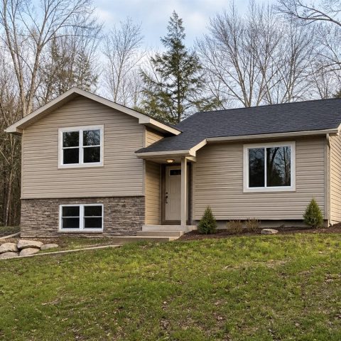 $79,625 Essential Compact Split-Level Home: 577-Sq.-Ft. One-Bedroom Plan