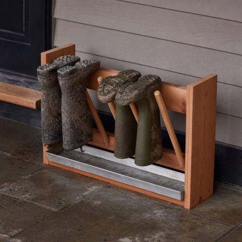 Garden Boot Drying Rack for a Covered Entry