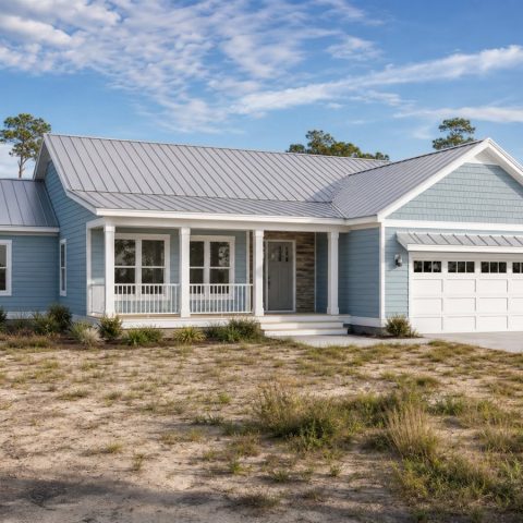$392,500 Flexible Coastal Family Cottage: 2,060-Sq.-Ft. Four-Bedroom Plan
