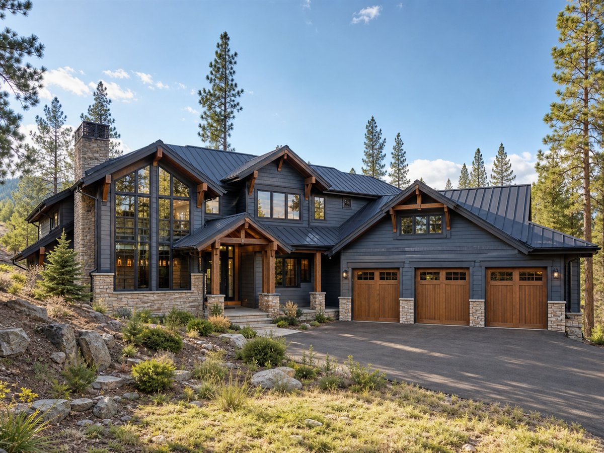 Summit Glass House 3620, a conceptual 3620-square-foot mountain-modern custom home with a $785,000 construction target