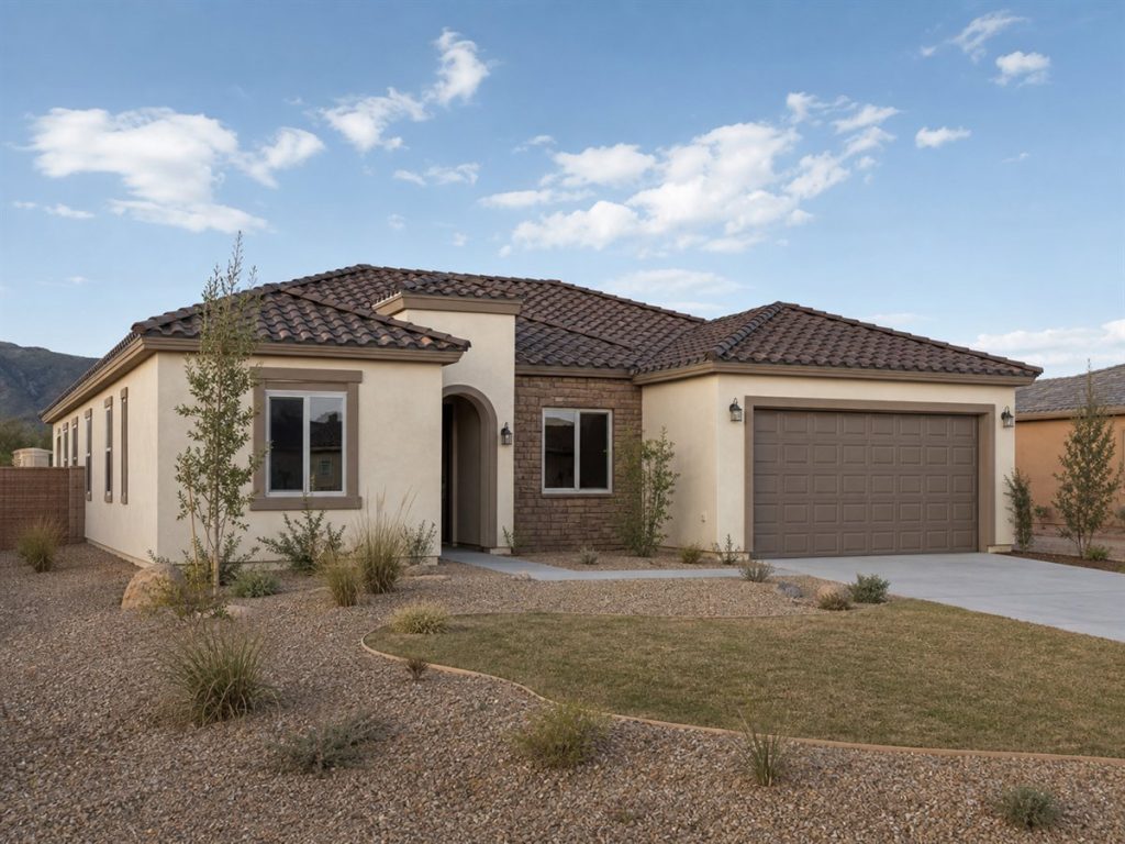 $395,000 Flexible Mediterranean-Inspired Family Home: 2,070-Sq.-Ft. Four-Bedroom Plan