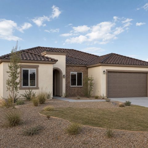 $395,000 Flexible Mediterranean-Inspired Family Home: 2,070-Sq.-Ft. Four-Bedroom Plan