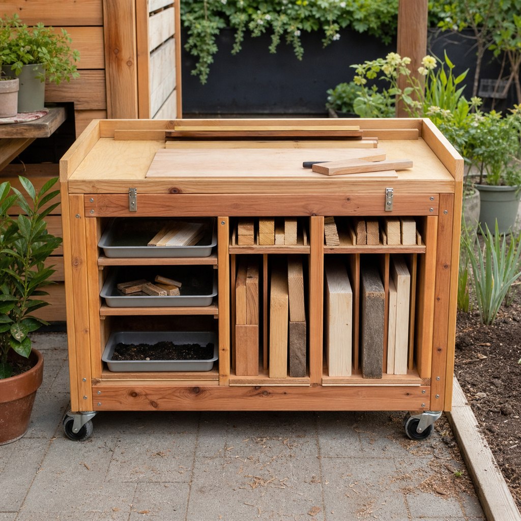 Outdoor Lumber Measuring Rack for Garden Projects