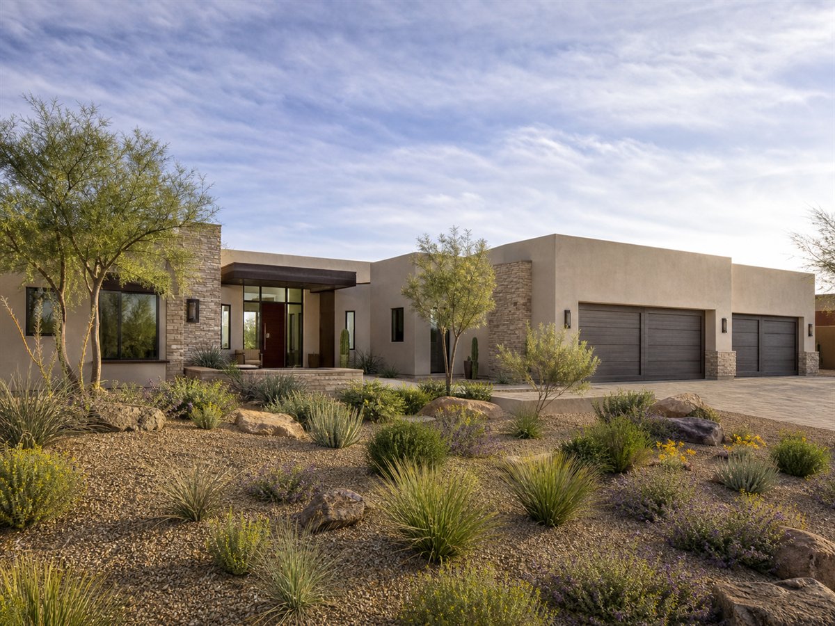 Saguaro Court 3660, a conceptual 3660-square-foot desert-modern courtyard home with a $795,000 construction target