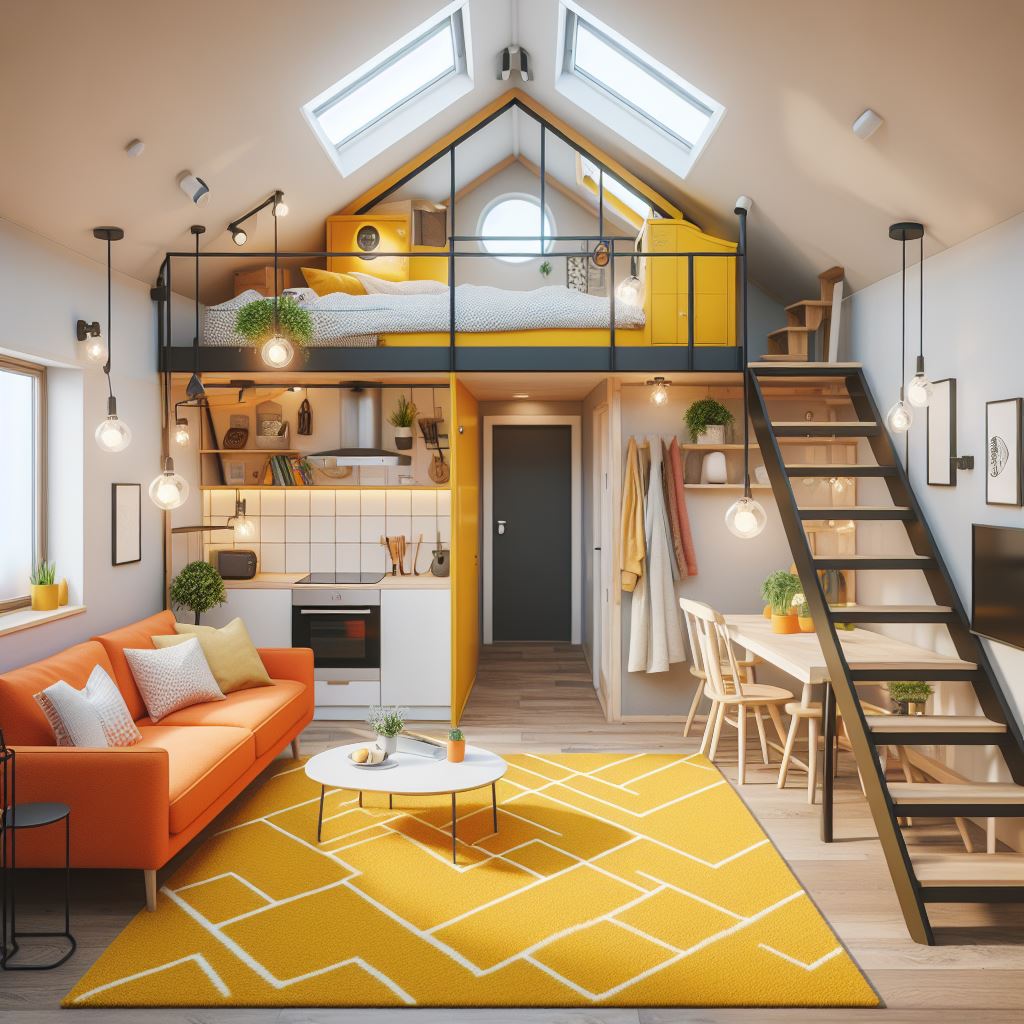 Double-Height Living Rooms for Tiny Houses