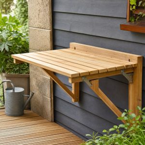 Folding Garden Worktable for a Small Patio