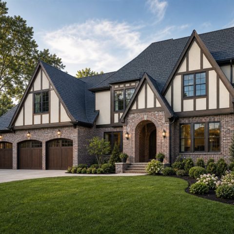 $810,000 Estate Tudor-Revival Custom Home: 3,720-Sq.-Ft. Five-Bedroom Custom Plan