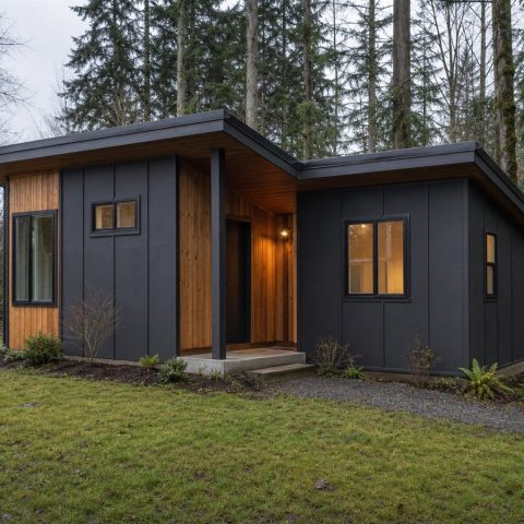 $86,625 Essential Pacific Northwest Contemporary Cottage: 616-Sq.-Ft. One-Bedroom Plan