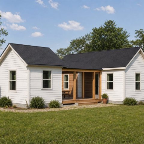 $89,625 Essential Dogtrot-Inspired Small Cottage: 619-Sq.-Ft. One-Bedroom Plan