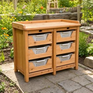 Cedar Nature-Collection Cabinet With Ventilated Drawers