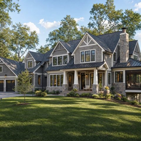 $835,000 Estate Lake-House-Inspired Custom Home: 3,820-Sq.-Ft. Five-Bedroom Custom Plan