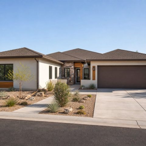 $420,000 Flexible Compact Courtyard Family Home: 2,170-Sq.-Ft. Four-Bedroom Plan