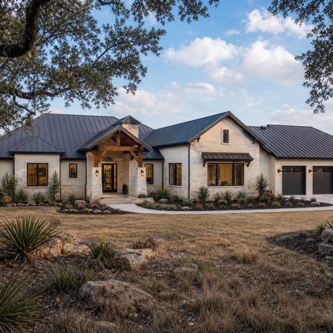 $840,000 Estate Texas Hill Country Custom Home: 3,840-Sq.-Ft. Five-Bedroom Custom Plan