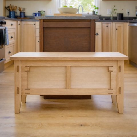 Knock-Down Dining Bench With Wedged Joinery