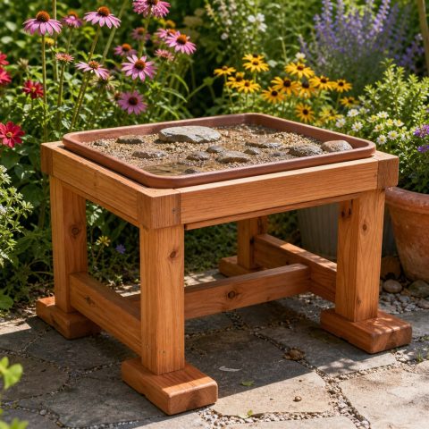 Butterfly Puddling Station With a Shallow Sand Tray