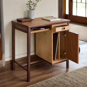Compact Writing Desk With a Cable-Management Trough