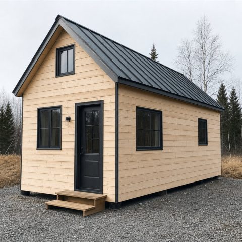 $28,800 Scandinavian Tiny Home: 300-Sq.-Ft. Loft Layout