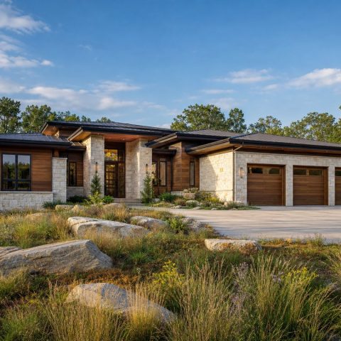 $850,000 Estate Organic Contemporary Custom Home: 3,880-Sq.-Ft. Five-Bedroom Custom Plan