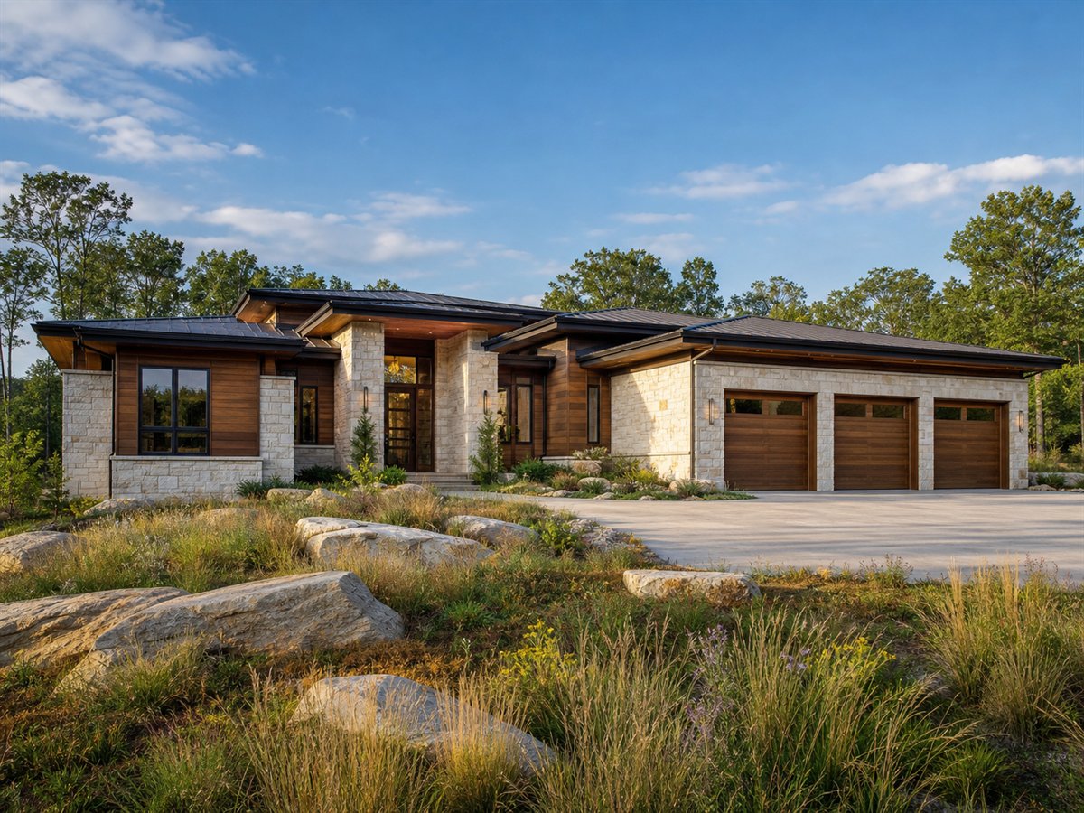 Terra House 3880, a conceptual 3880-square-foot organic contemporary custom home with a $850,000 construction target