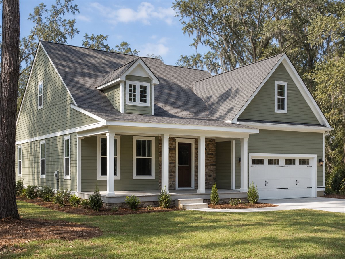 Magnolia Porch House 2200, a conceptual 2200-square-foot Southern-inspired family home with a $427,500 construction target