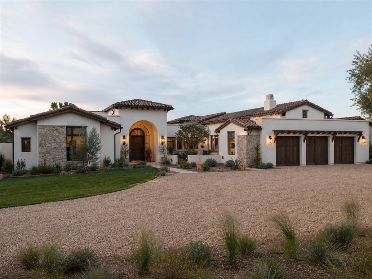 Casa Encanto 3920, a conceptual 3920-square-foot courtyard hacienda custom home with a $860,000 construction target
