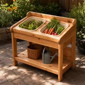 Junior Harvest Stand With Rounded Produce Bins