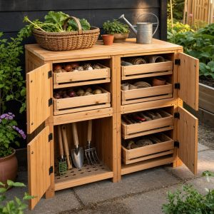 Stackable Harvest-Crate Storage Tower