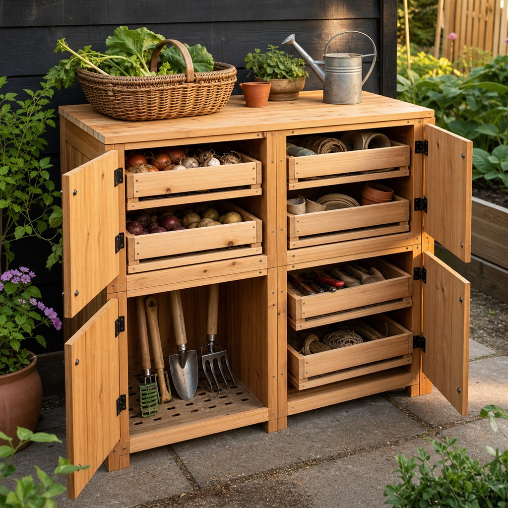 Stackable Harvest-Crate Storage Tower