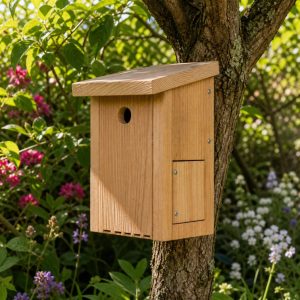 Wren Nesting Box With a Cleanout Side