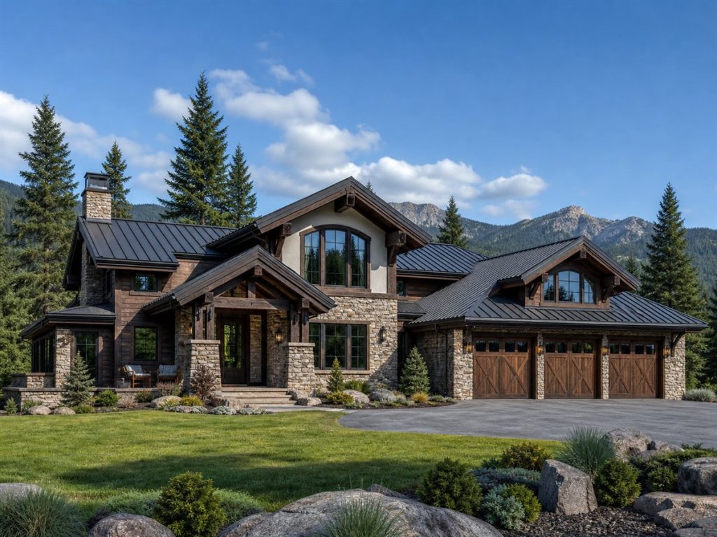 $870,000 Estate Alpine-Inspired Custom Chalet: 3,960-Sq.-Ft. Five-Bedroom Custom Plan