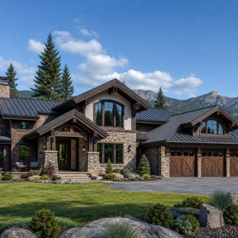 $870,000 Estate Alpine-Inspired Custom Chalet: 3,960-Sq.-Ft. Five-Bedroom Custom Plan