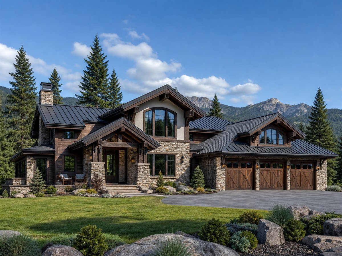Alpenglow Chalet 3960, a conceptual 3960-square-foot alpine-inspired custom chalet with a $870,000 construction target